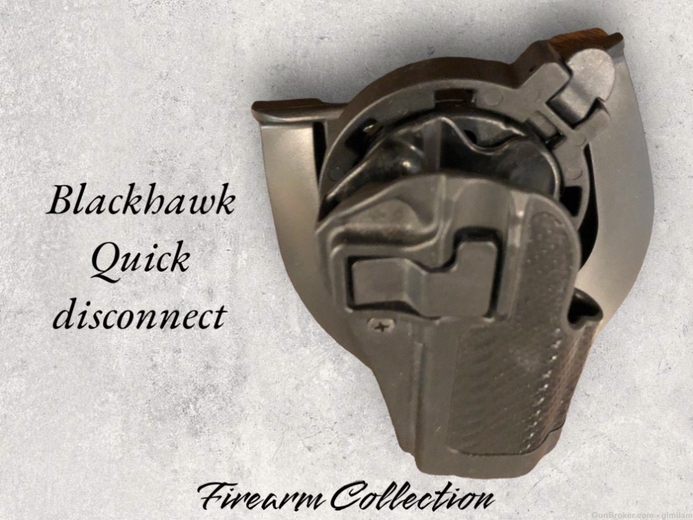 Blackhawk CQC Colt 1911 Commander QD - Carbon wrap w/ dual mag pouch-img-1