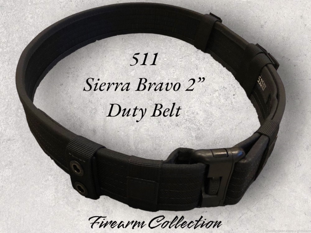 5.11 SIERRA BRAVO DUTY BELT-2" slim lock, vertical slide out buckle-LARGE -img-0
