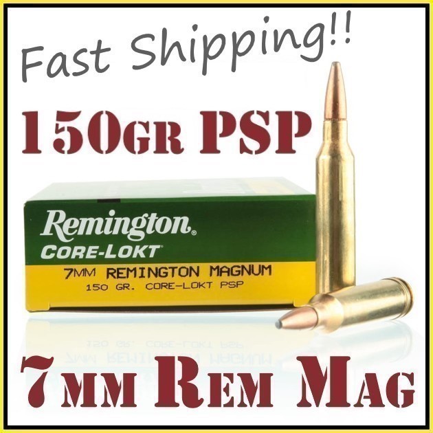 20rds Remington Core-Lokt™ 7mm Rem Mag 150gr PSP JSP R7MM2 + FAST SHIP-img-0