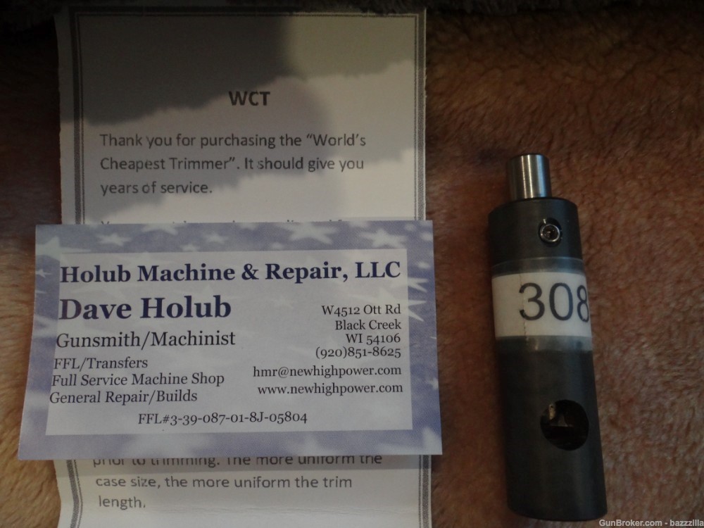 308 Case trimmer HMR "WCT" - World's Cheapest Trimmer-img-0