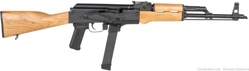 Century WASR-M Rifle 9mm 17.5 in. Wood 33 rd. Glock Mag-img-0