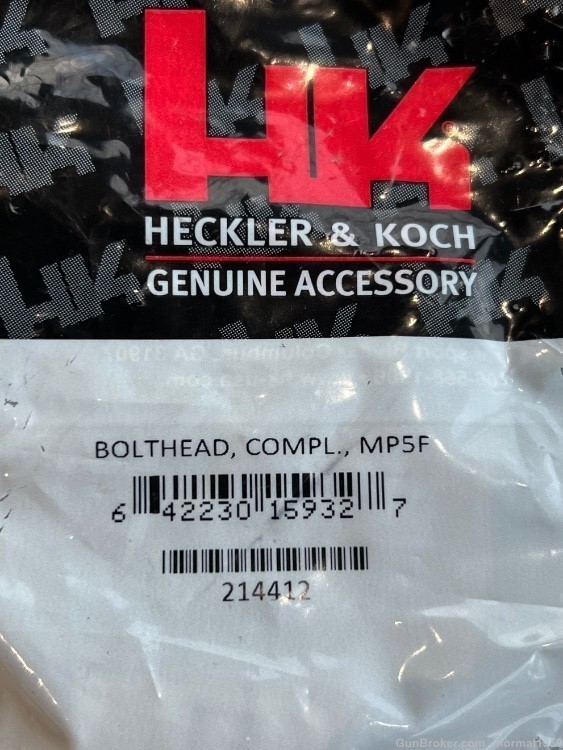 HK COMPLETE BOLT HEAD MP5 / MP5k BRAND NEW IN WRAPPER-img-1