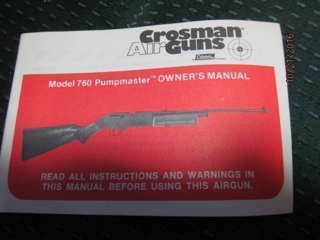 Crosman Owner's 760 Manual-img-0