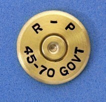 Remington  R-P  45-70 GOVT Brass Cartridge Hat Pin  Tie Tac  Ammo Bullet-img-0