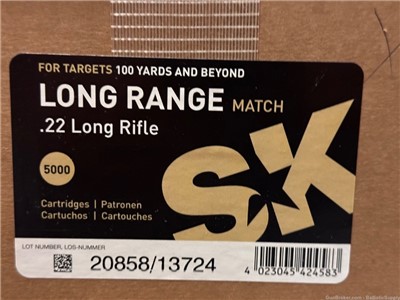 SK Long Range Match .22LR - 22 LR Rifle Ammunition 5000 Rounds