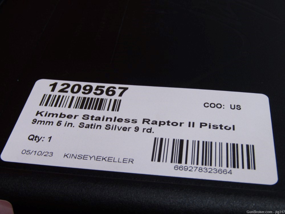Kimber Custom Shop Stainless Raptor II 9mm Semi Auto Pistol New in Box-img-12