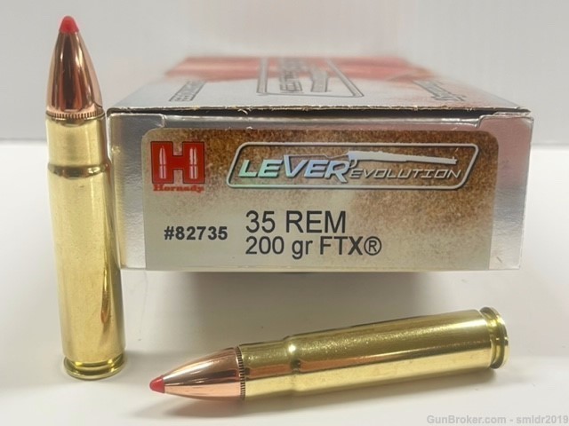 20rds Hornady LeverEvolution .35 REM 200gr FTX Nice and New -img-0