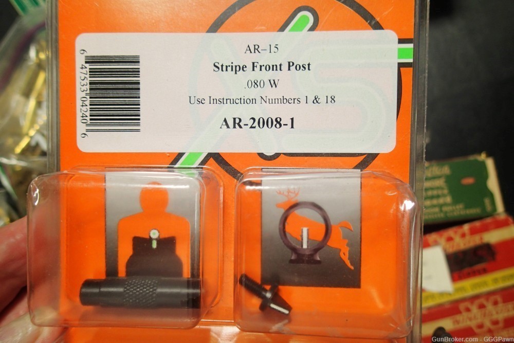 AR-15 BUSHMASTER FLASH HIDER & XS SIGHT SYSTEMS STRIPE FRONT POST ,NEW-img-1