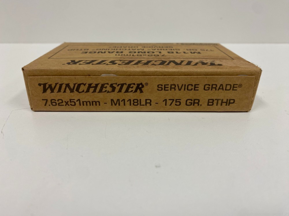 Winchester service grade 7.62x51mm 175 GR 20 rounds -img-2