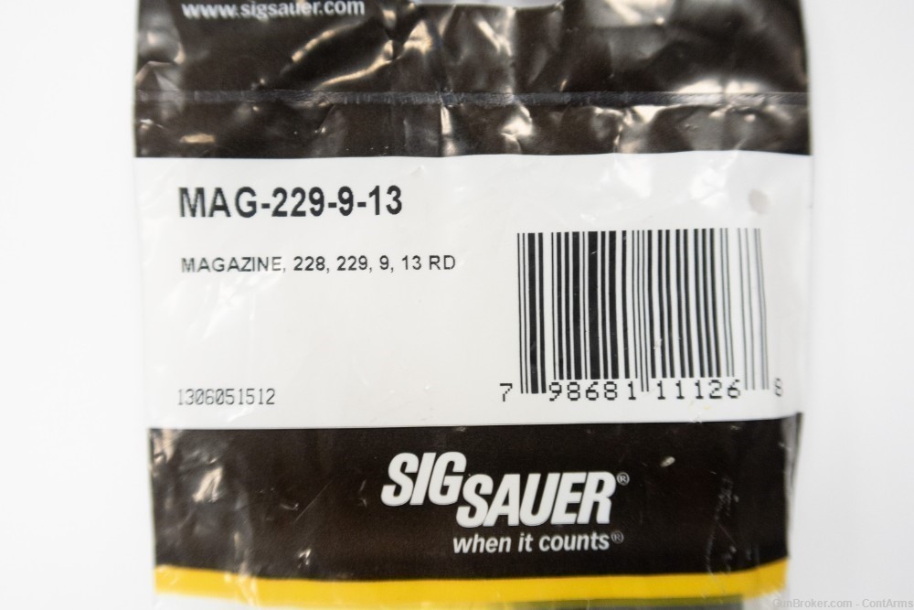 Sig Sauer P229/228 9mm 13-Round Magazine, Black, MAG-229-9-13, Sealed-img-1