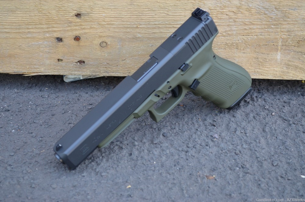 Glock 40 Gen 4 MOS 10mm X-Werks OD Green G4 Optic Ready Long slide-img-0