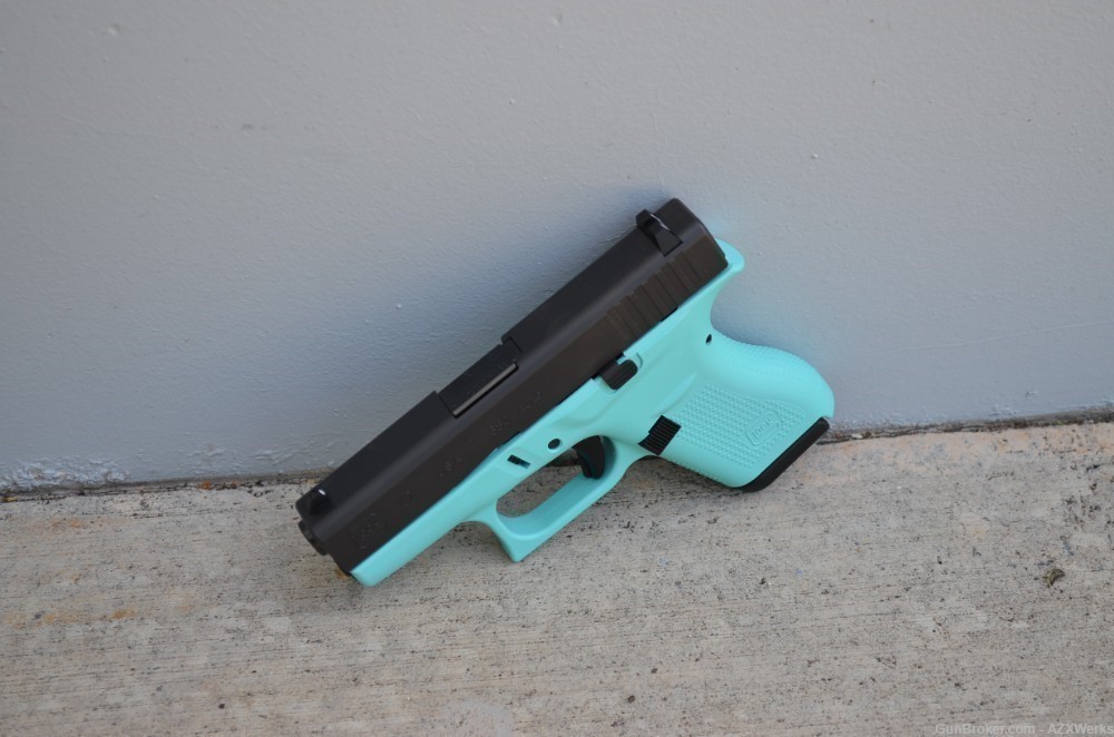 Glock 42 .380acp X-Werks Tiffany Blue Robbins New 2 mags-img-0