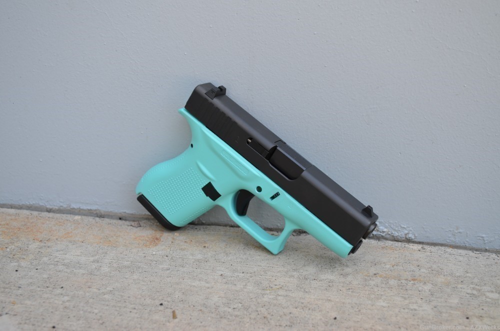 Glock 42 .380acp X-Werks Tiffany Blue Robbins New 2 mags-img-1
