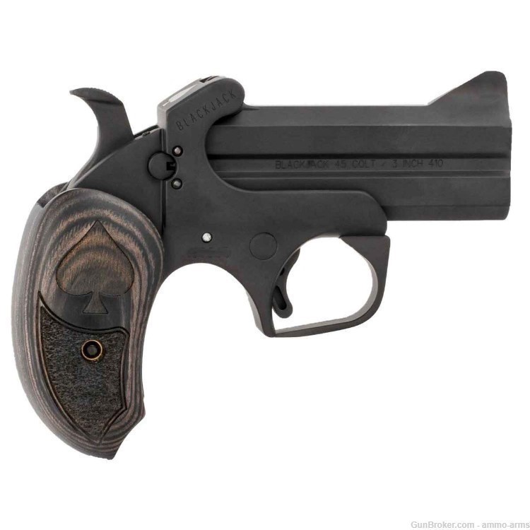 Bond Arms Blackjack .45 LC / .410 Matte Black Silver Spade 3.5" BLACKJACK-img-1