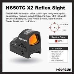 Holosun HS507C X2 Red Dot Sight - New-  Includes Rail Mount