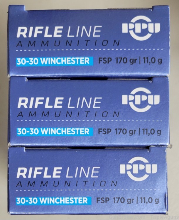 PPU 30-30 Winchester 170gr fsp lot of 60rds-img-0