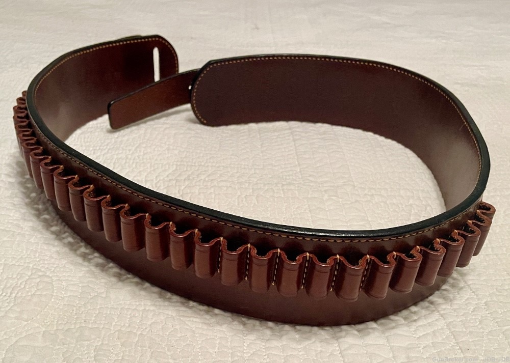 Galco Leather Pistol Belt with 30 Cartridge Holders, TB38W, New-img-1