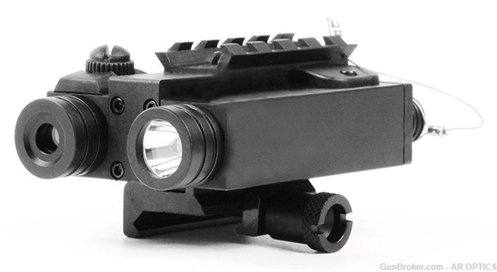 PATRIOT OPTICS Gorgon Green Laser With LED Flashlight Combo Pic Rail Mount-img-2