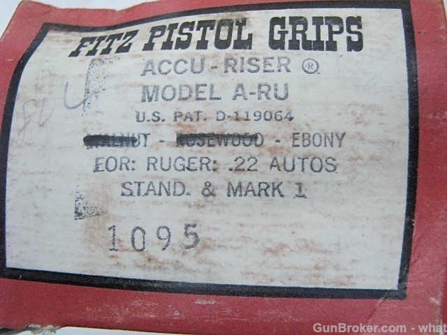 Vintage NOS FITZ pistol Accu-Riser grips for Ruger .22 Auto-img-2