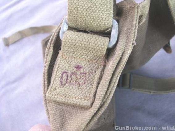 Chinese 1950's flare pistol pouch  made of hemp-img-4