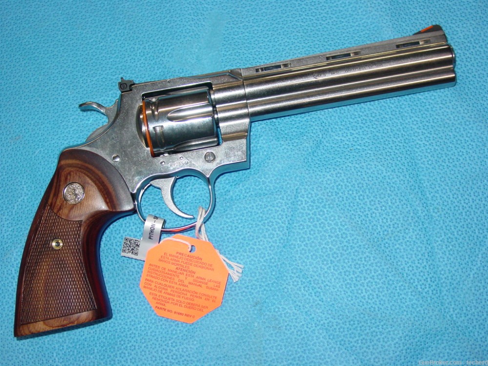 Colt Python Stainless DA/SA Revolver 6" 357 Mag / 38 Spl  6-Rounds-img-1