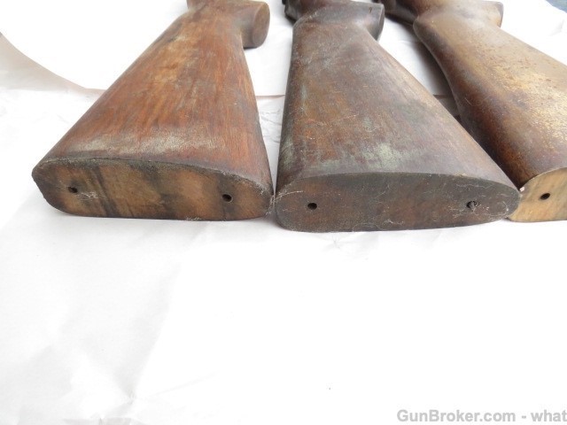 3 Original Winchester Model 75 .22 Rifle Wood Stocks + Some Stock Metal-img-8