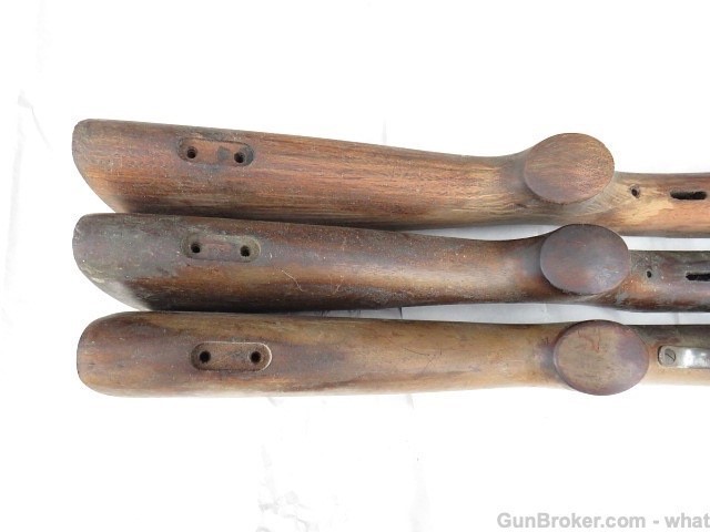 3 Original Winchester Model 75 .22 Rifle Wood Stocks + Some Stock Metal-img-12