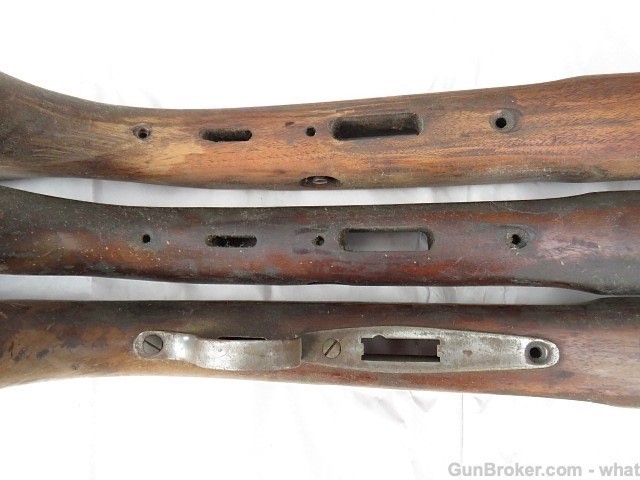 3 Original Winchester Model 75 .22 Rifle Wood Stocks + Some Stock Metal-img-13