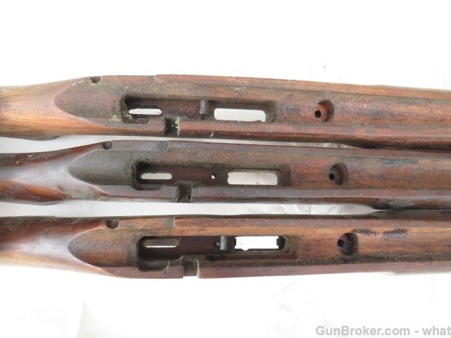 3 Original Winchester Model 75 .22 Rifle Wood Stocks + Some Stock Metal-img-17