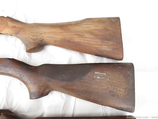 3 Original Winchester Model 75 .22 Rifle Wood Stocks + Some Stock Metal-img-3