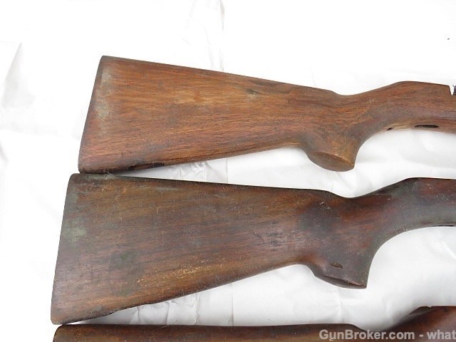 3 Original Winchester Model 75 .22 Rifle Wood Stocks + Some Stock Metal-img-7