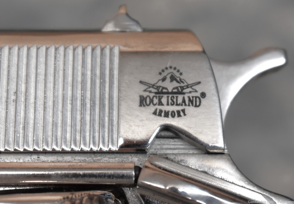Rock Island 1911A1 in .38 Super - High-Polish Nickel-img-2