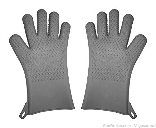 Silicone BBQ Heat Resistant Glove Grill Pot Cooking Mitt Camping Gloves-img-0