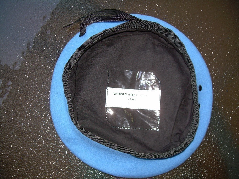 VTG NEW UN Peacekeepers Military Beret, 7 1/2 Large-img-3
