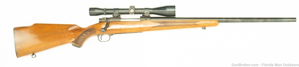 Super Rare! 1964 Winchester Model 70 243 Win Bull Barrel Monte Carlo Stock-img-0