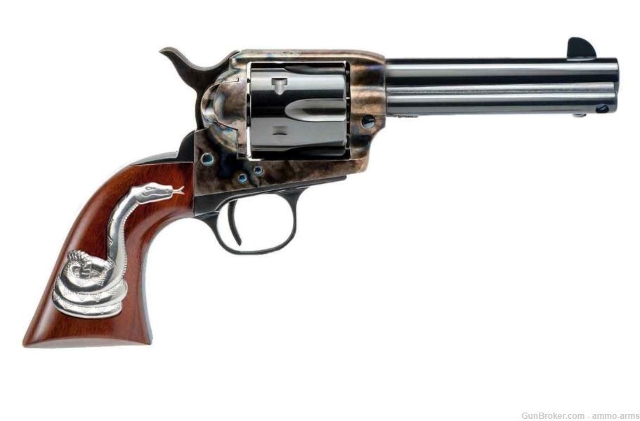 Cimarron Man with No Name .45 Colt 4.75" Rattlesnake Inlay MP410SSI01-img-1
