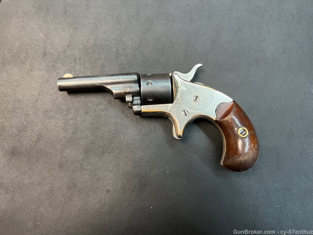 1870s Colt Open Top Pocket Model .22 Revolver Antique Black Powder -img-0