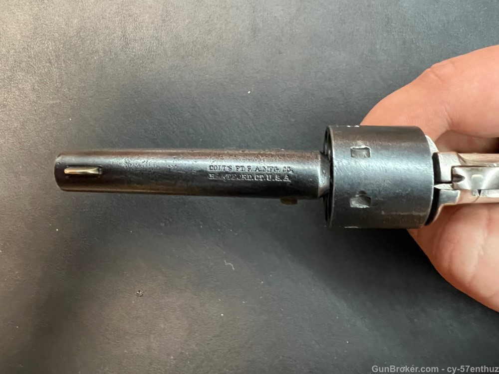 1870s Colt Open Top Pocket Model .22 Revolver Antique Black Powder -img-10