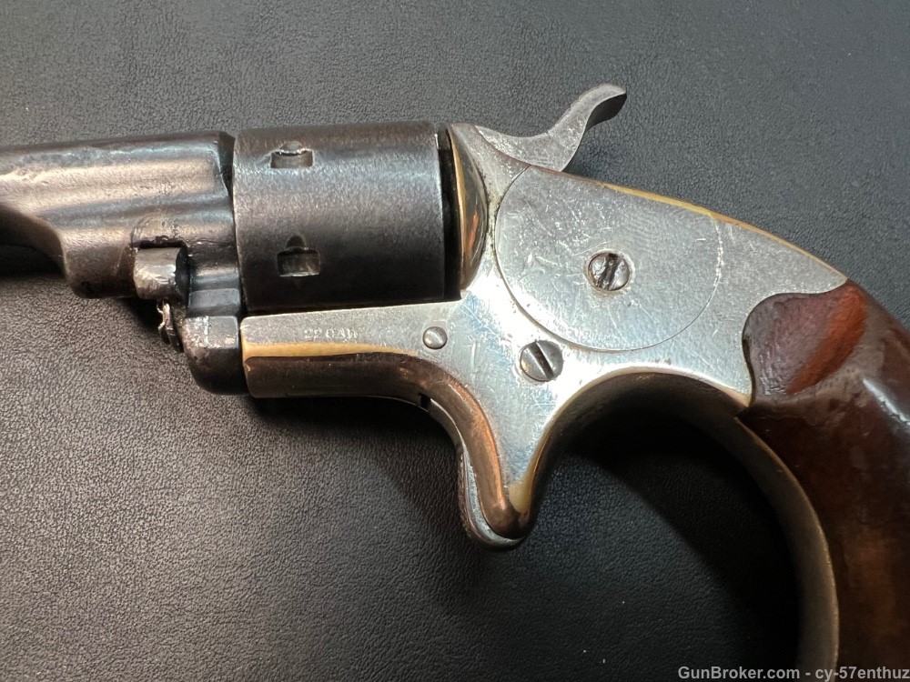 1870s Colt Open Top Pocket Model .22 Revolver Antique Black Powder -img-2