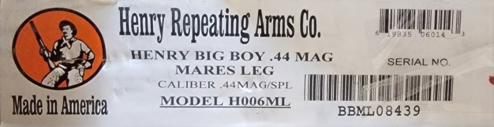 Henry | Big Boy | Mares leg | .44 Mag | H006ML | Used- Good condition-img-2