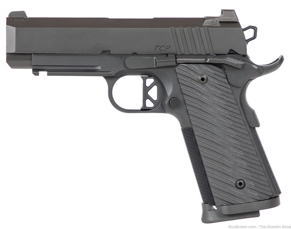 Dan Wesson Model TCP COMMANDER 1911 Pistol 9MM 4" MATCH BLK G10 01845 SA NR-img-1