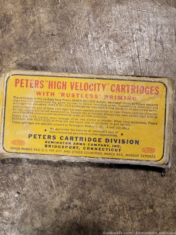 Scarce full box of 35 remington peters -img-1