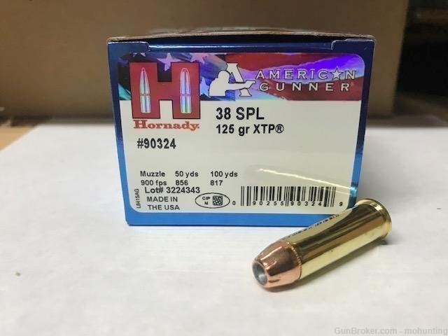Hornady 90324 38 Special 125gr HP XTP 250 Rounds-img-0