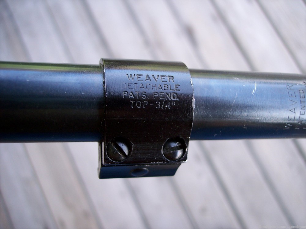 Weaver 2.5x J 2.5 Vintage Scope USA W/Rings-img-5
