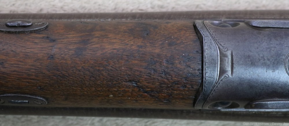 Scarce early Parker Bros 12 gauge lifter action Damascus SXS 32" barrels-img-36