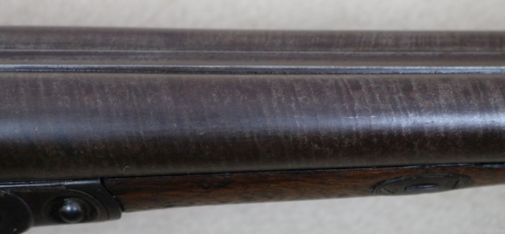 Scarce early Parker Bros 12 gauge lifter action Damascus SXS 32" barrels-img-10
