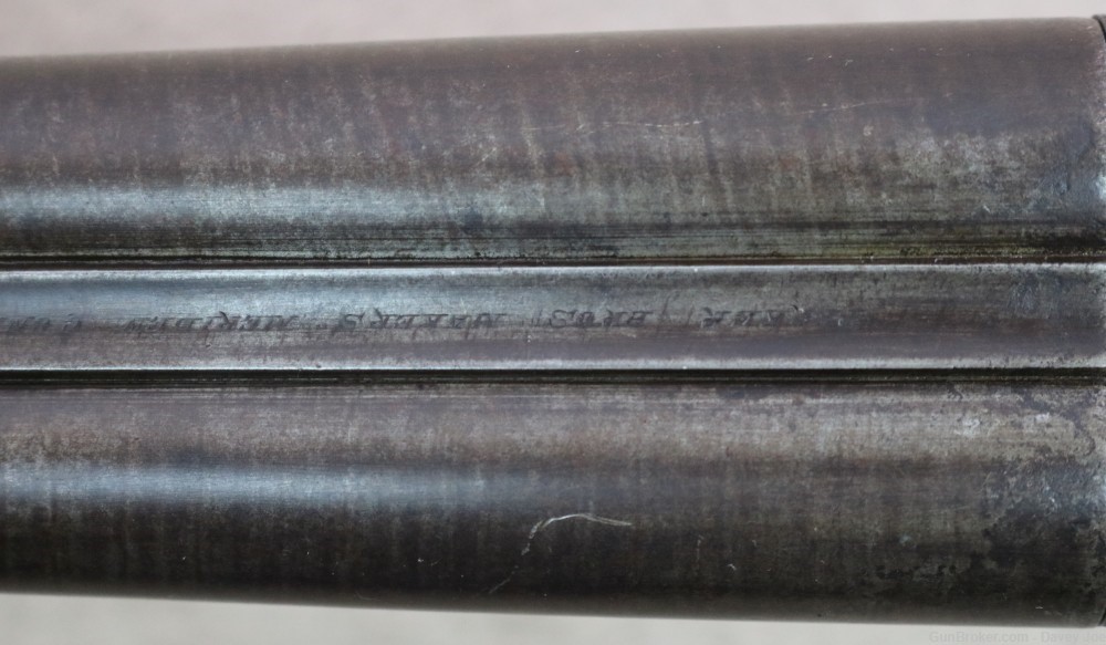 Scarce early Parker Bros 12 gauge lifter action Damascus SXS 32" barrels-img-25