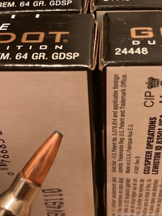 500 rounds Speer Gold Dot .223 REM 5.56 nato 64gr GDSP Bonded Soft Point-img-6