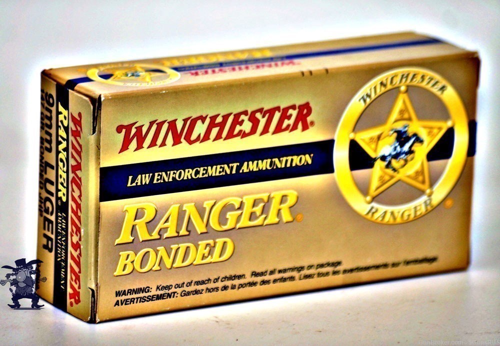 WINCHESTER RANGER Law Enforcement 9mm Bonded 147 Grain JHP 9 MM 50 Rounds-img-0