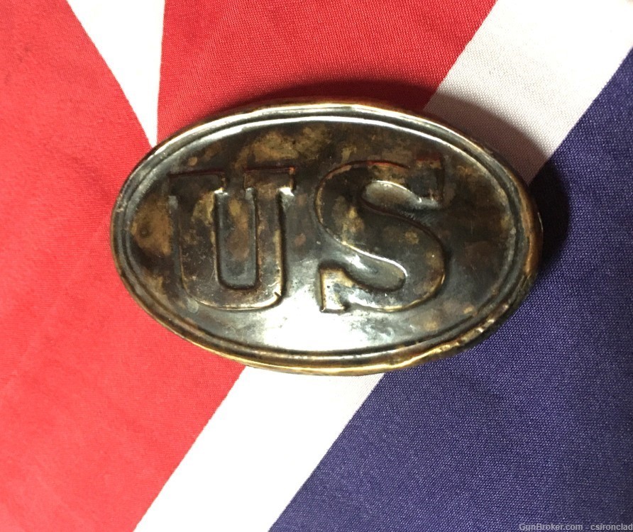 US Army inner belt plate, 1839 pattern Civil War-img-1